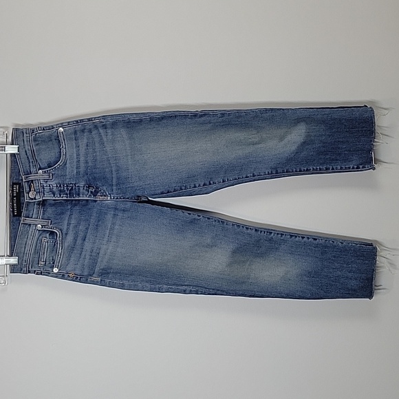 Veronica Beard Slim Straight Cut offs Button Fly Jeans Crop - Picture 2 of 9